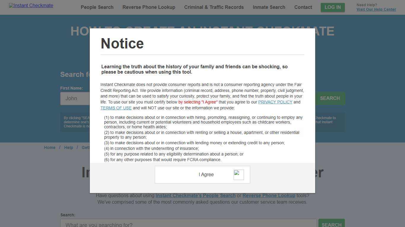 How To Sign Up For Instant Checkmate - Sign Up Here