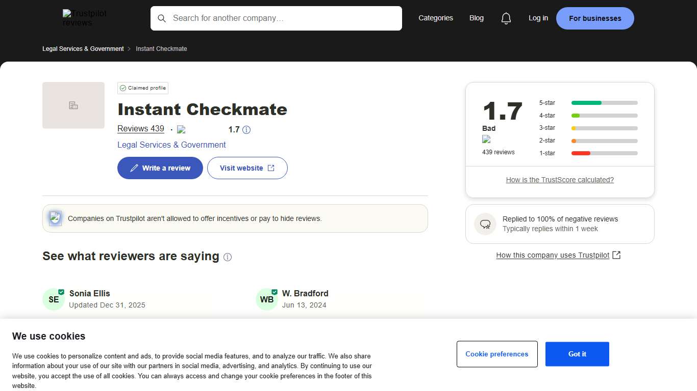 Instant Checkmate Reviews | Read Customer Service Reviews of instantcheckmate.com | 2 of 22