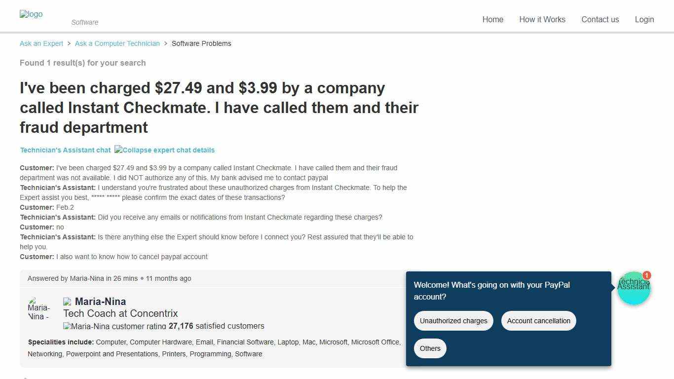 Charged by Instant Checkmate & Cancel PayPal? FAQs